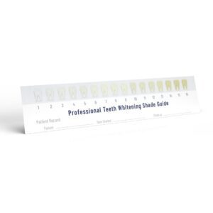 Teeth whitening shade guide chart.