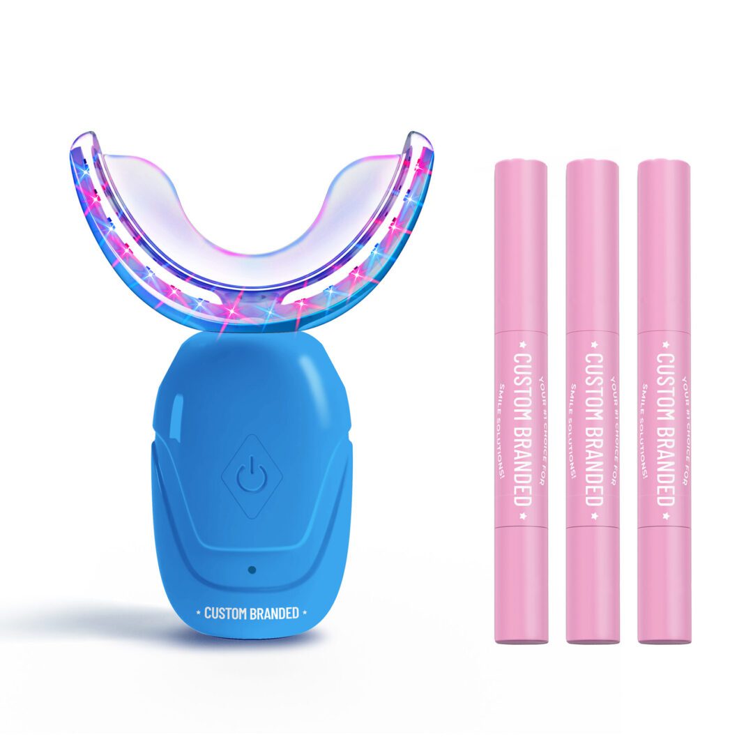 Custom-Branded 32-LED Teeth Whitening Light with Charging Base and Pen Kit