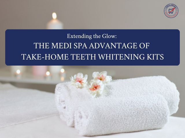 Spa towels and candles, teeth whitening promotion.