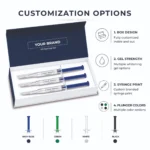 Custom whitening gel syringe packaging options.